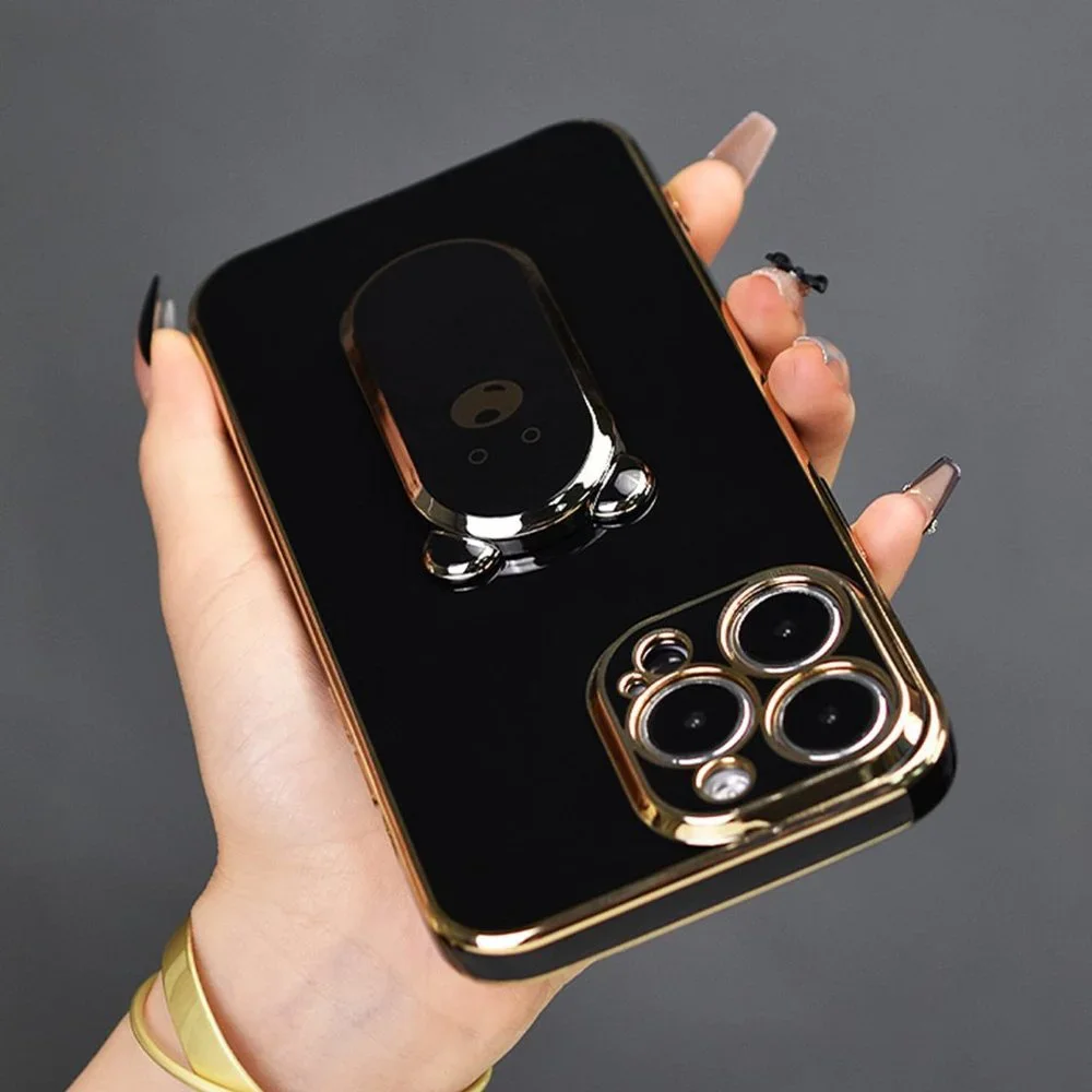 iPhone 15 Case iPhone 14  iPhone 13 Case iPhone 12/11 Case  Bear Bracket Stand
